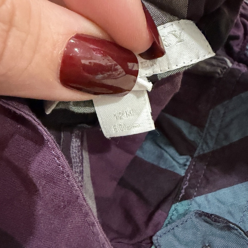 Women's Burberry Purple Plaid Romper‎ Jumpsuit  Baby Size 12 Months Elegant - Picture 7 of 7